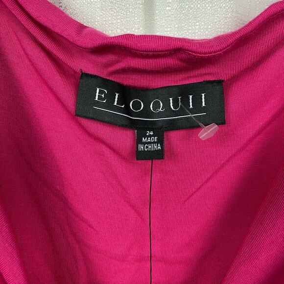 Eloquii Pink Tie Front Knit Maxi Dress Sz.24W NWT - Picture 8 of 15